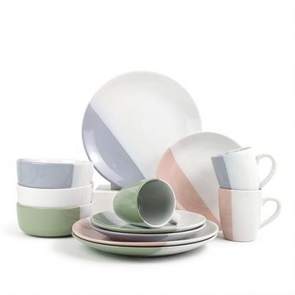 spliced glaze dinner set