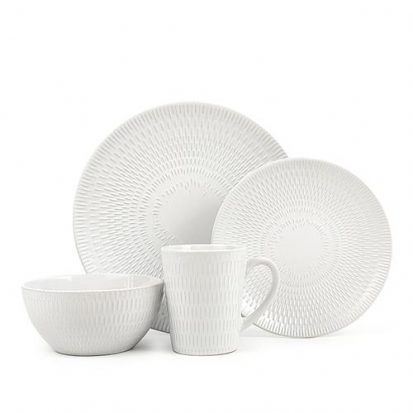 solid glaze embossed dinnerware