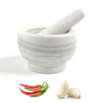 marble stone mortar set