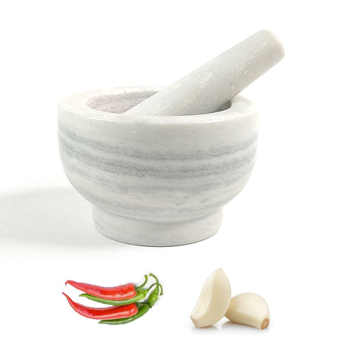 marble stone mortar set