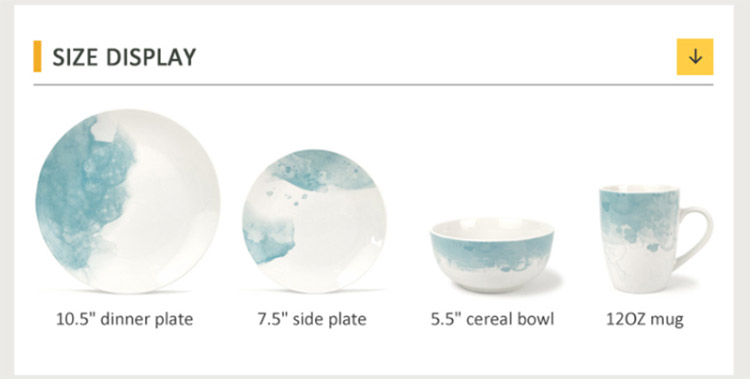 porcelain watercolor ceramic dinnerware