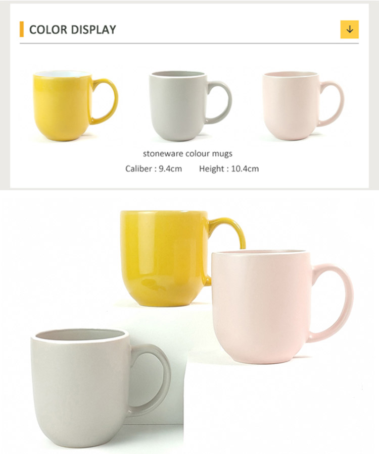 stoneware color mugs bulk in sale