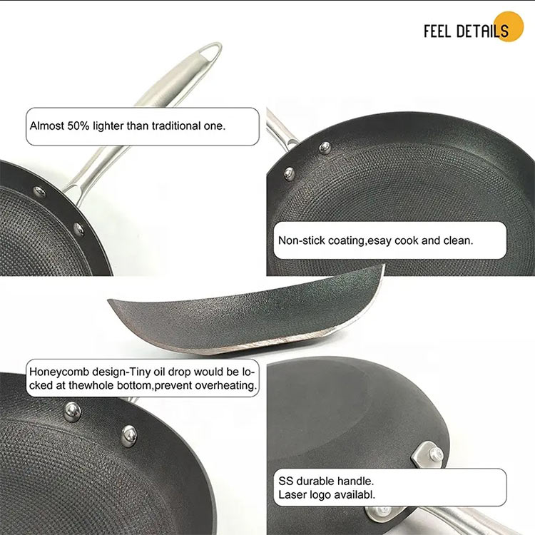 vegetable oil coating cast iron wok for sale