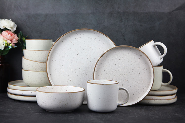 custom 16pcs matte ceramic dinner set