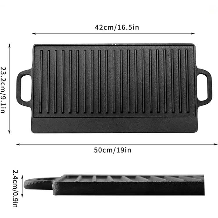non-stick rectangular cast iron griddle wholesale