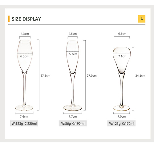 champagne glasses set for party