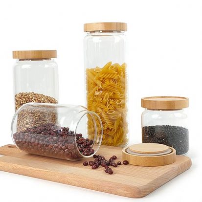 borosilicate glass storage container jar