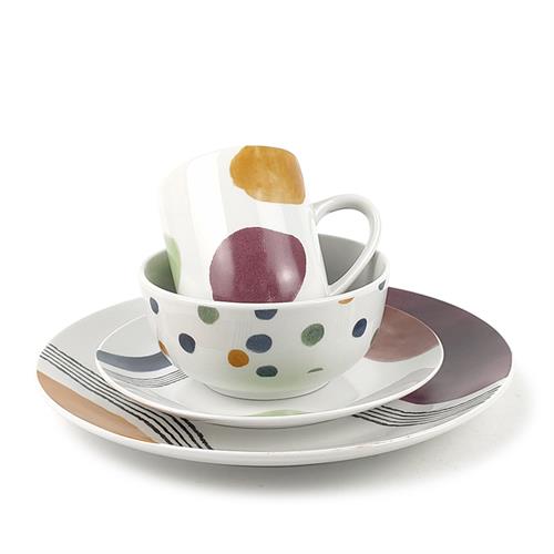 ceramic dinner set with decal