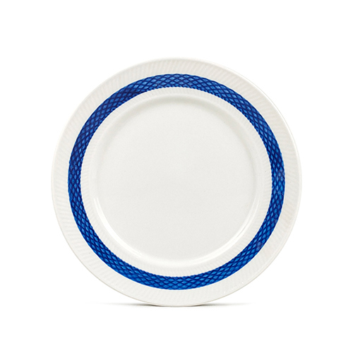 porcelain plate with blue band