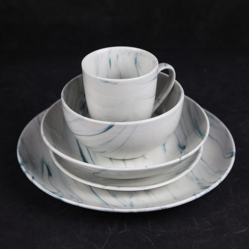 wholesale porcelain dinner set marble glazed