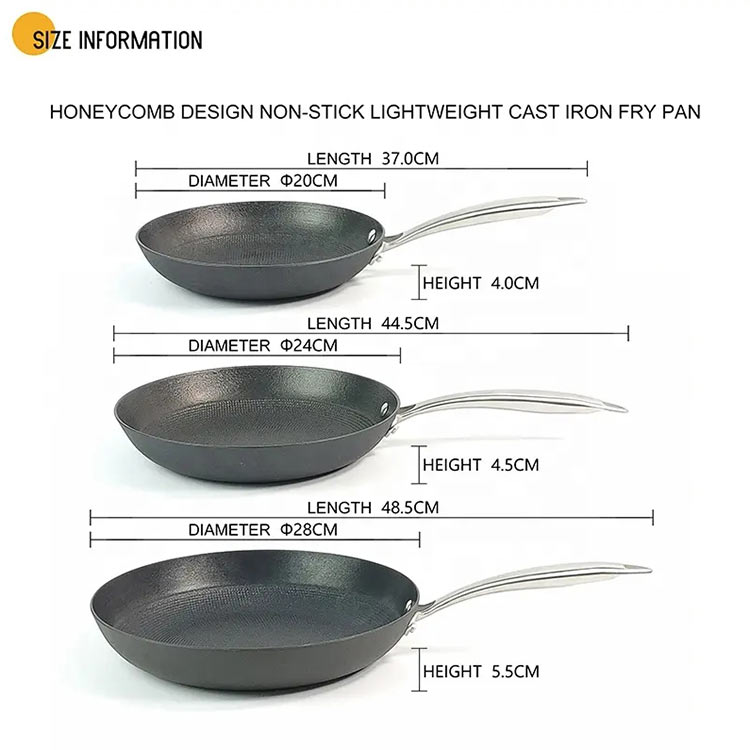 lightweight cast iron wok set