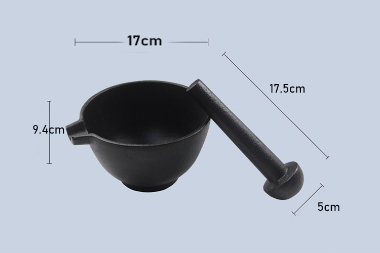 black mortar and pestle grinder set