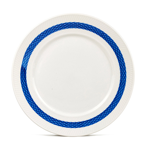 porcelain plate with blue band