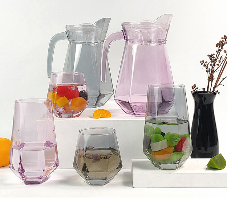 wholesale glass pitcher with cup set