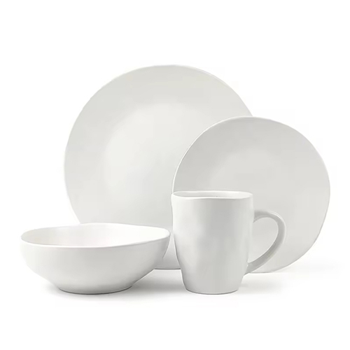 white organic dinnerware set