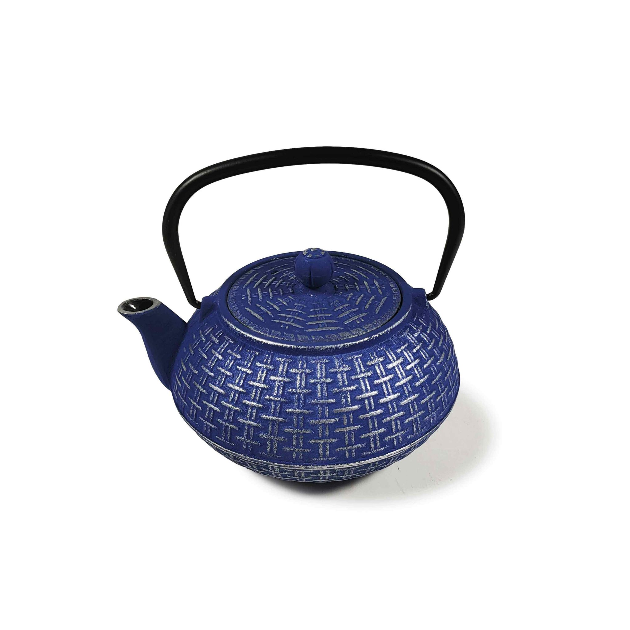 Wholesale Enamel Cast Iron Teapots Navy Blue Color Raylon