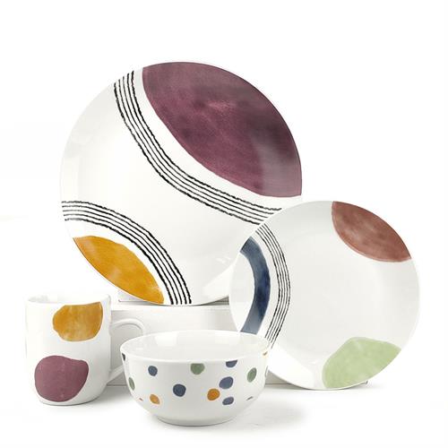 creamic watercolor dinner sets