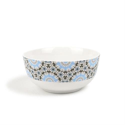 Geometric design cereal bowl