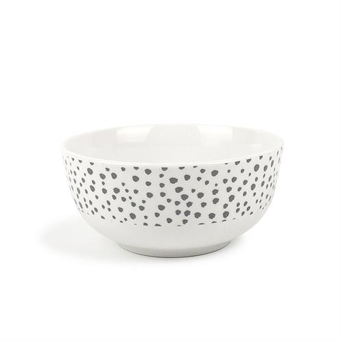 dotted decal cereal bowl