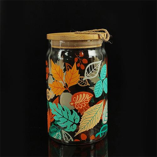 decal glass canister supplier