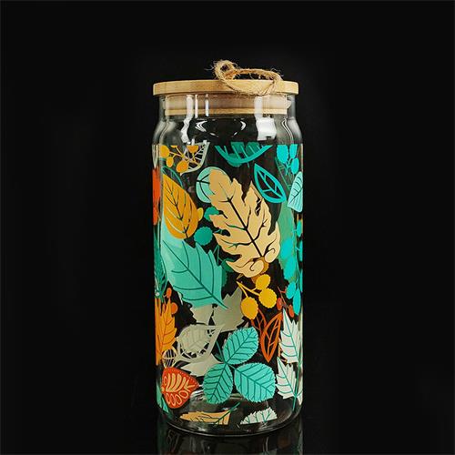 decal glass canister wholesale