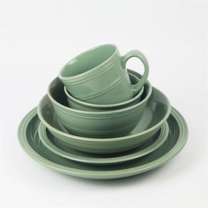 solid glazed embossed tableware