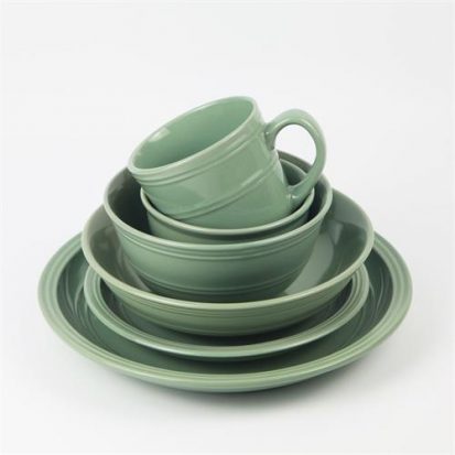 solid glazed embossed tableware