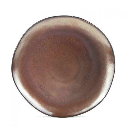 glossy reactive glazed dinner plate