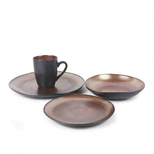 glossy reactive glazed dinnerware set