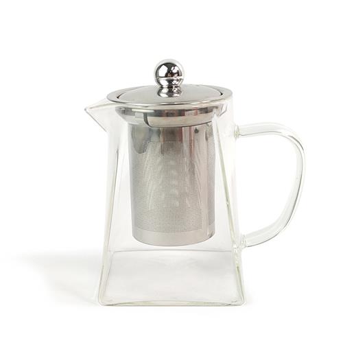 glass teapot with tea infuser