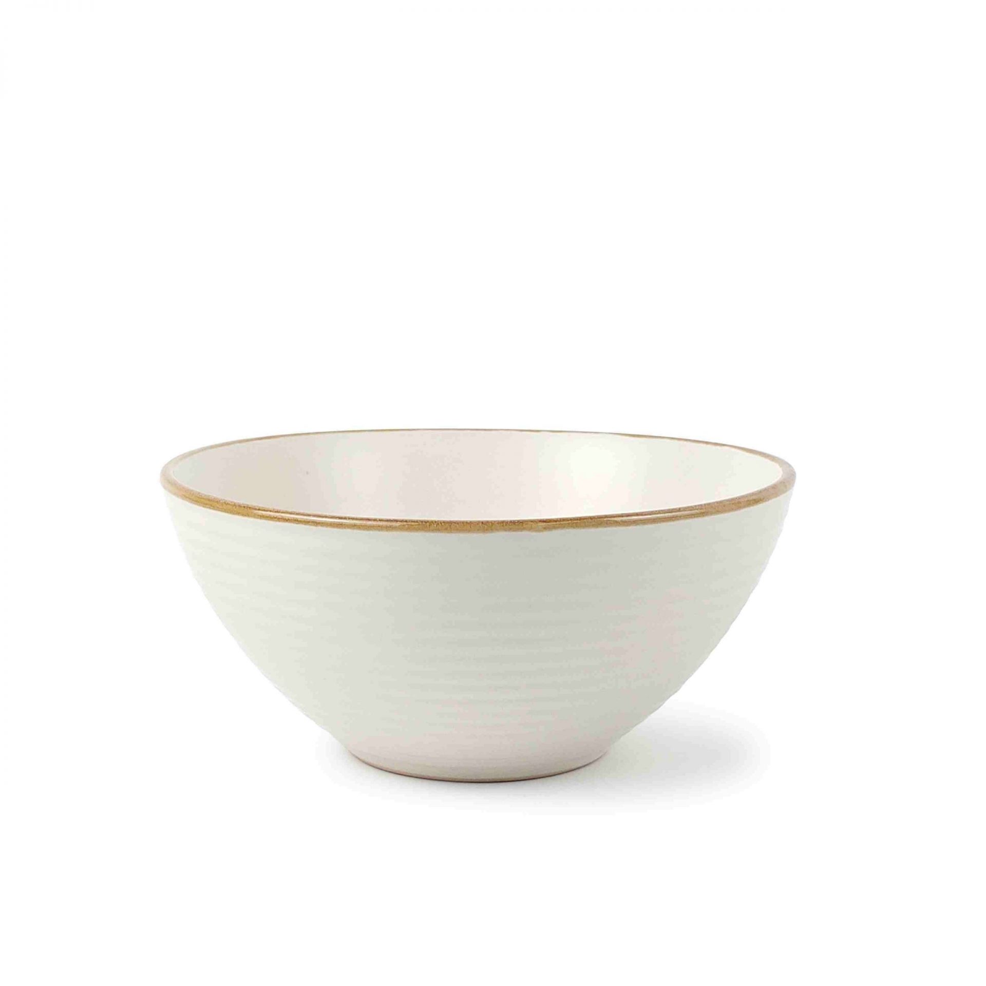 embossed stoneware cereal bowl