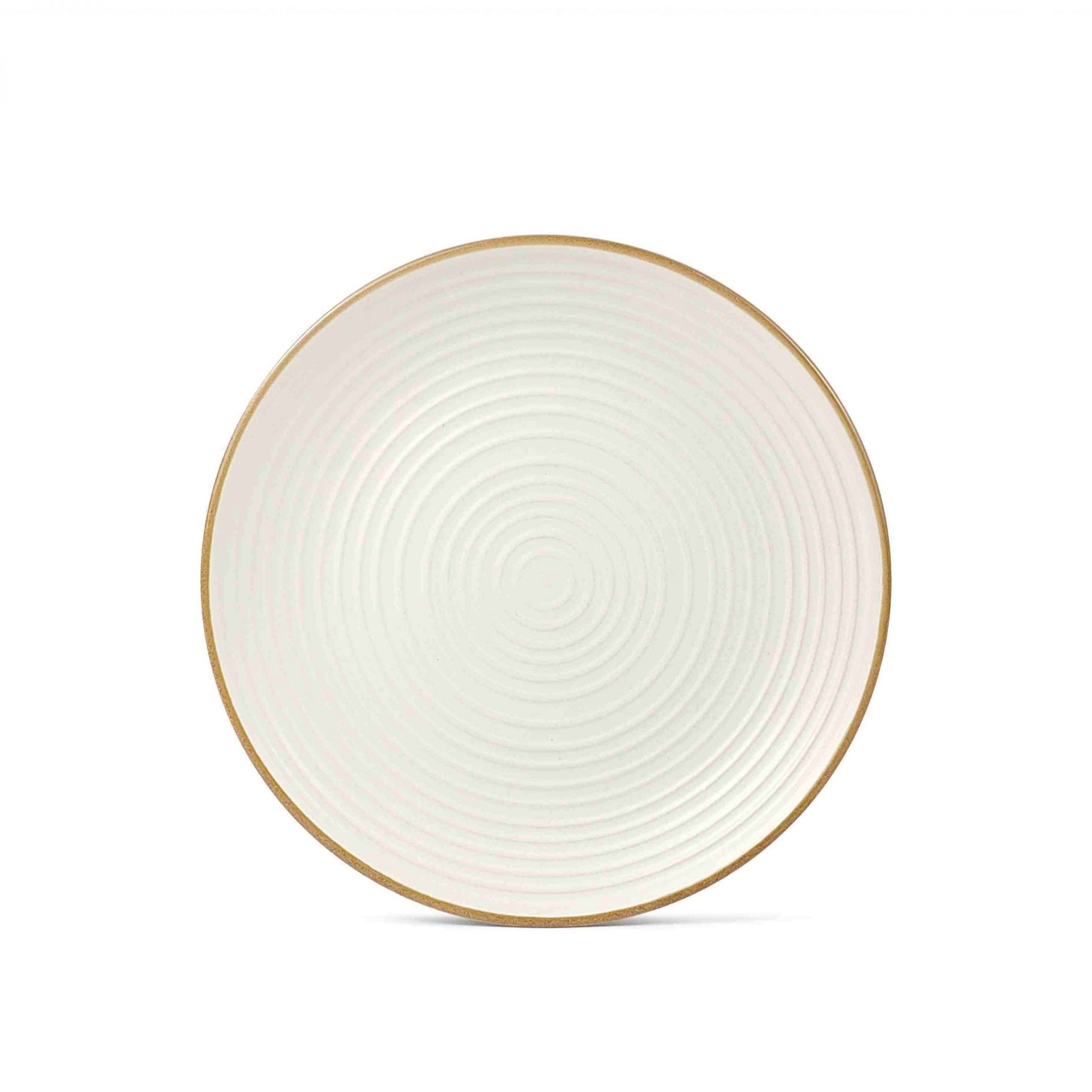 embossed stoneware side plate