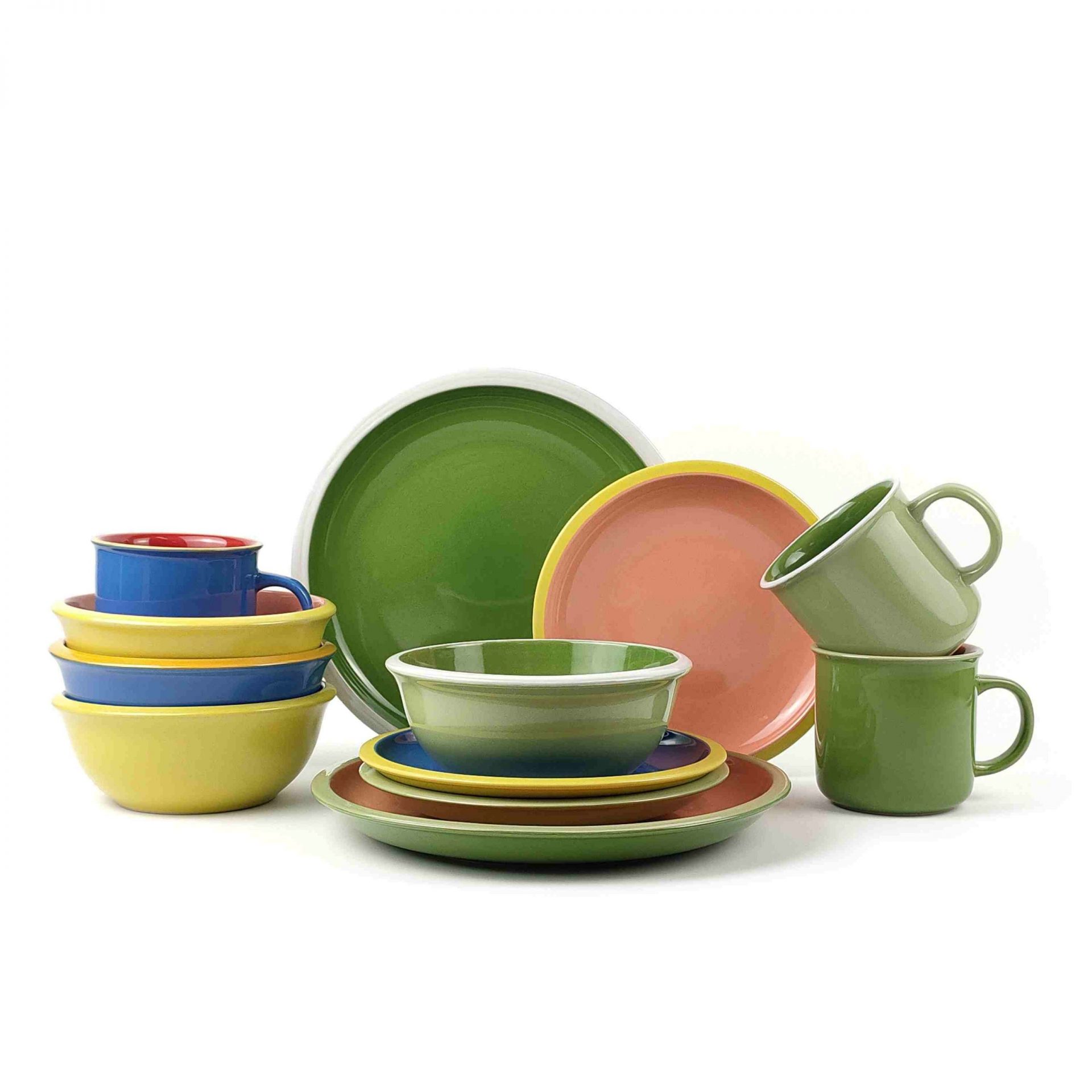 colorful stoneware sets