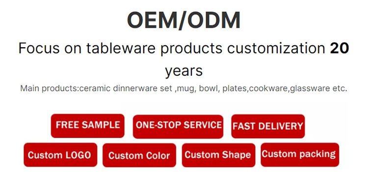custom ceramic tableware company