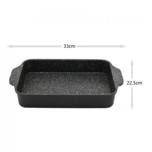 black rectangle aluminum roaster