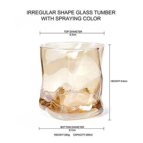irregular shape tumbler glass