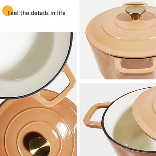 cast iron round casserole price