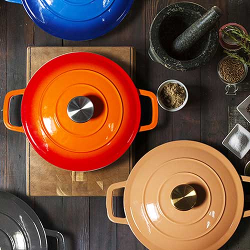 non-stick round casserole set