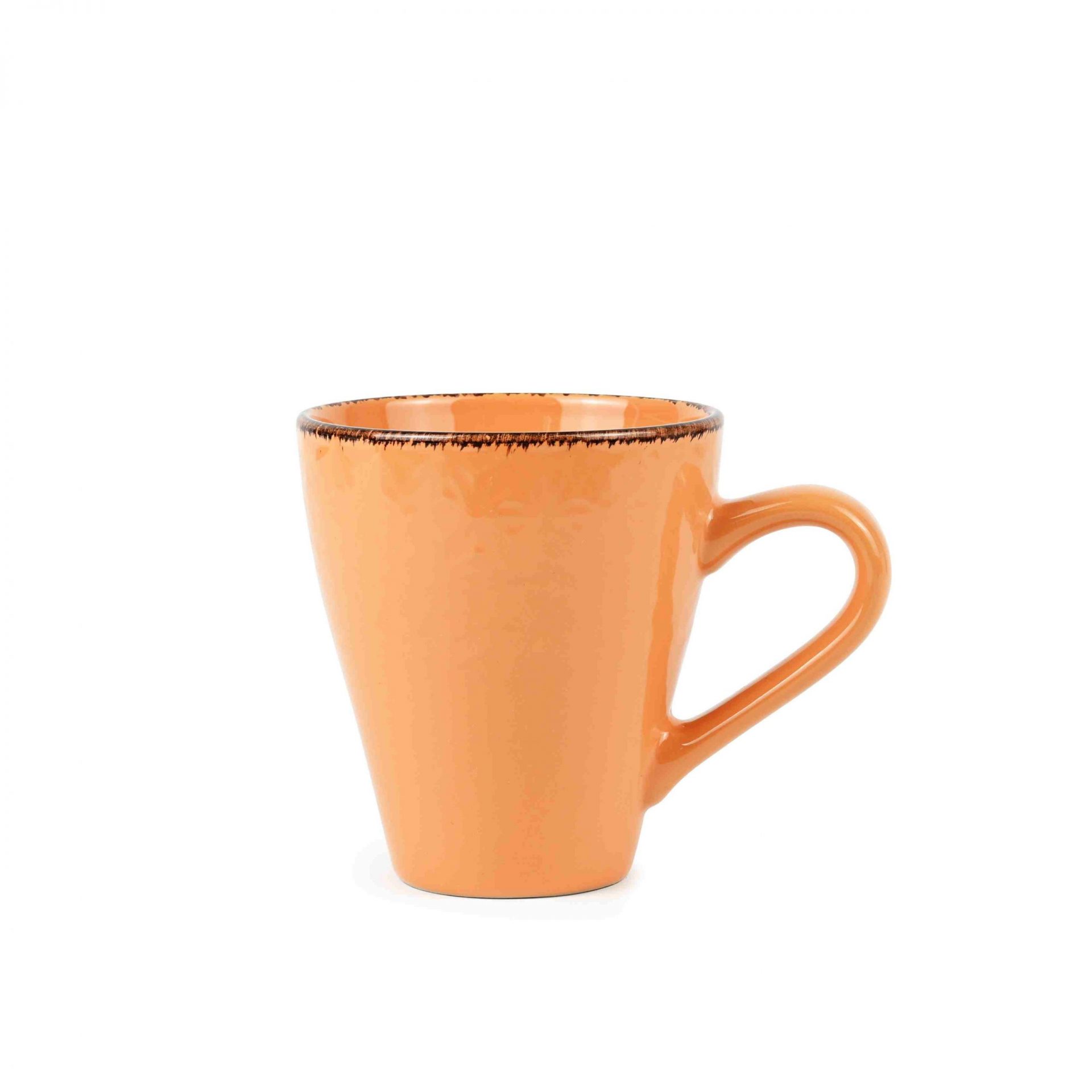 embossed stoneware mug