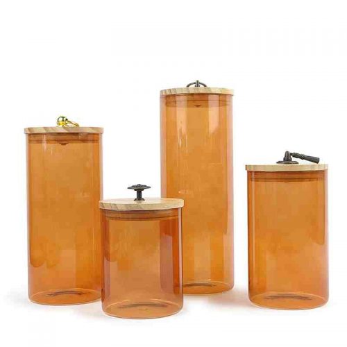 wholesale set of glass storage jar