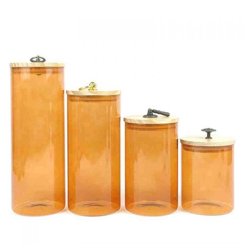 wholesale set of glass storage jar