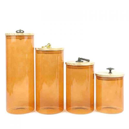 wholesale set of glass storage jar