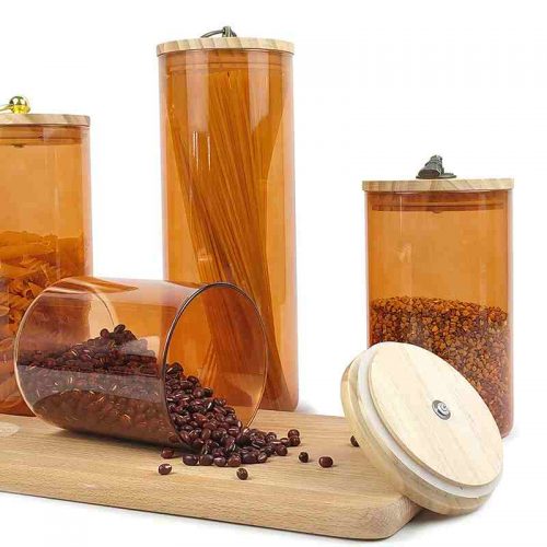 wholesale set of glass storage jar