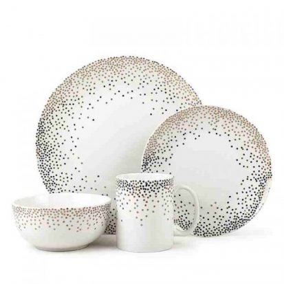 Porcelain Dinnerset with Confetti Design