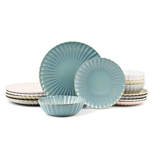 popular scalloped embossed dinnerset