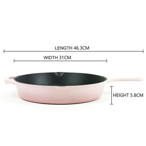 enamel coating round fry pan