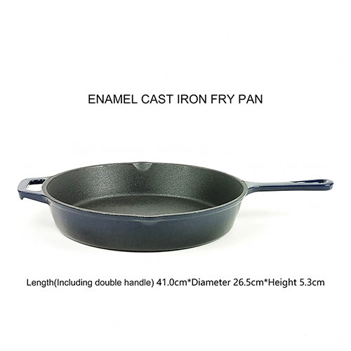 enamel cast iron frypan black