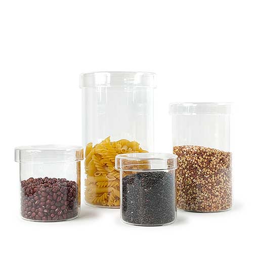 glass storage jar with glass jar