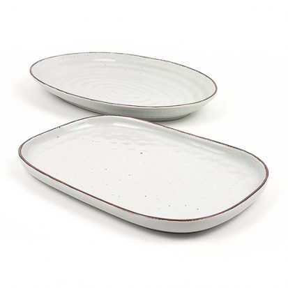 ceramic platter with speckles