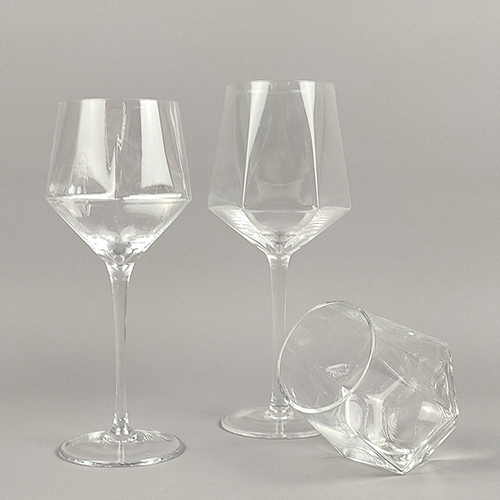 diamond shape glass goblet for sale